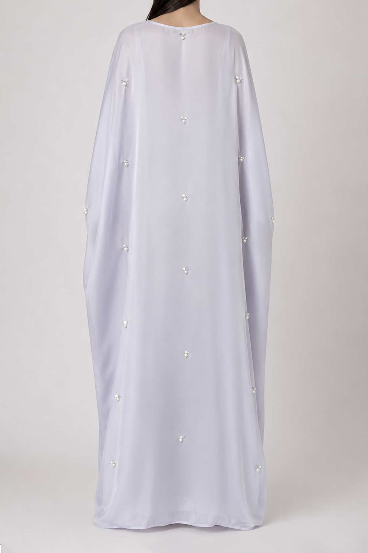 Grey Pearl Embellished Kaftan