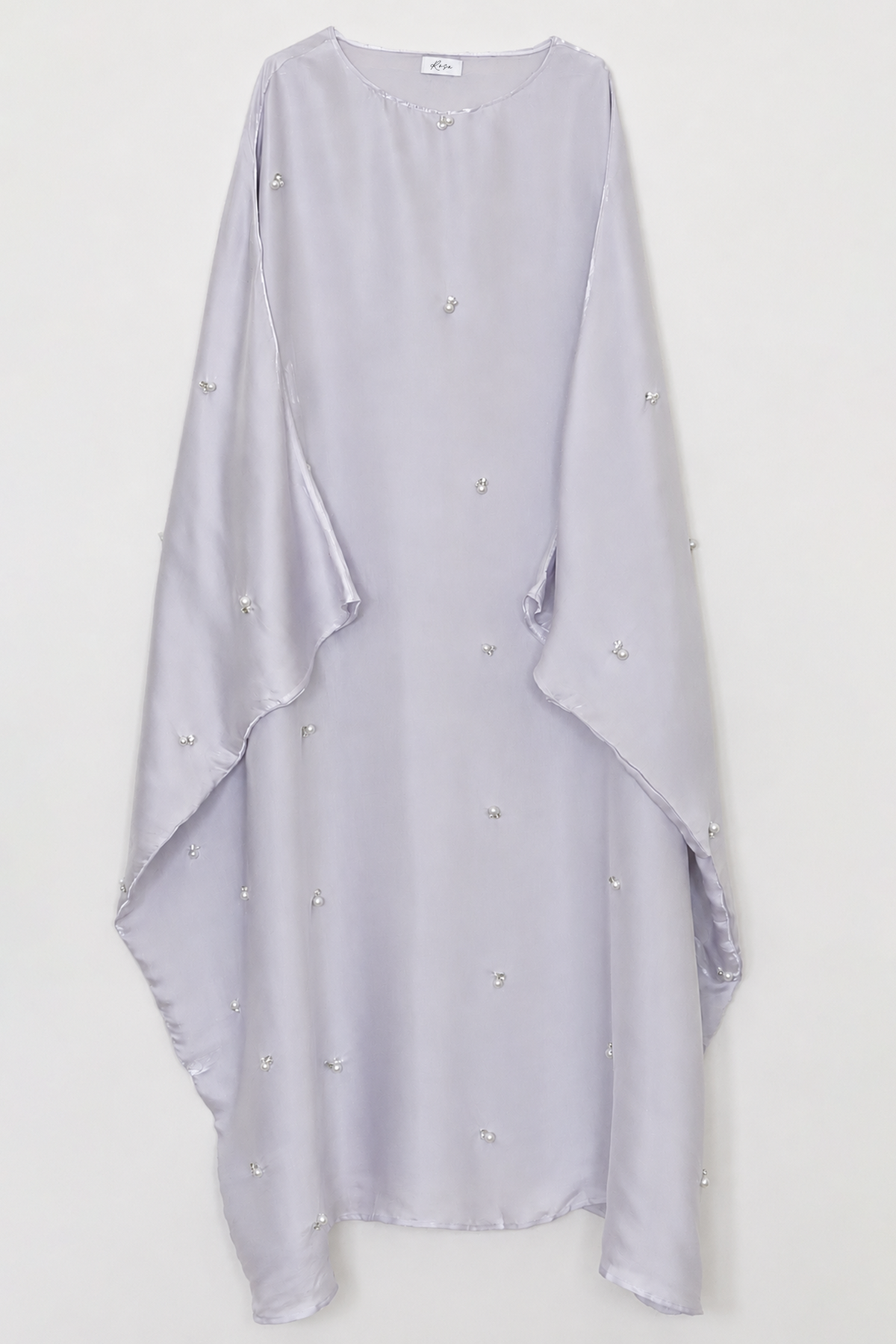 Grey Pearl Embellished Kaftan