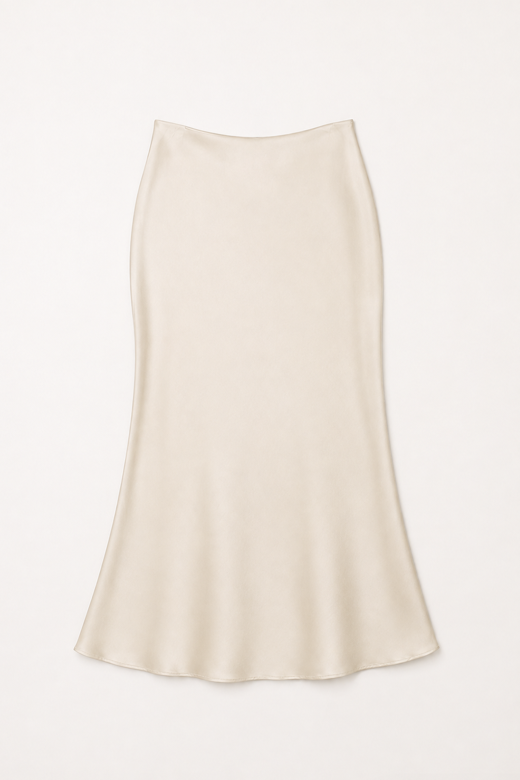 Ivory Satin Slip Maxi Skirt